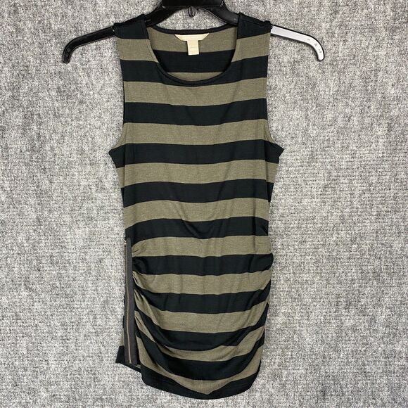 Banana Republic Shirt Womens Small Tunic Casual Striped Tank Stretch - Picture 1 of 11